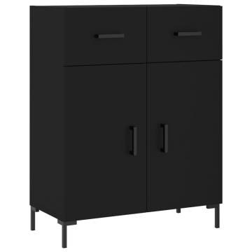 Highboard Black 69.5x34x180 cm Engineered Wood