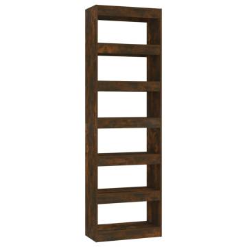 Book CabinetRoom Divider Smoked Oak 60x30x198 cm