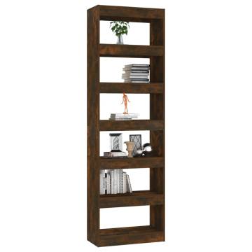 Book CabinetRoom Divider Smoked Oak 60x30x198 cm