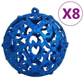 111 Piece Christmas Bauble Set Blue Polystyrene