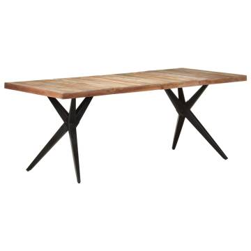 Dining Table 200x90x76 cm Solid Reclaimed Wood