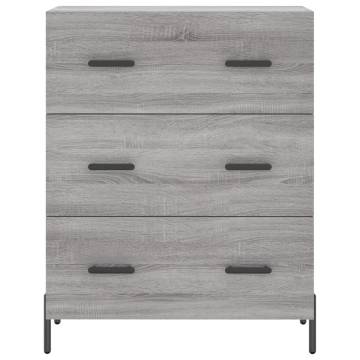 Highboard Grey Sonoma 69.5x34x180 cm Engineered Wood