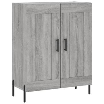 Highboard Grey Sonoma 69.5x34x180 cm Engineered Wood