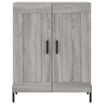 Highboard Grey Sonoma 69.5x34x180 cm Engineered Wood