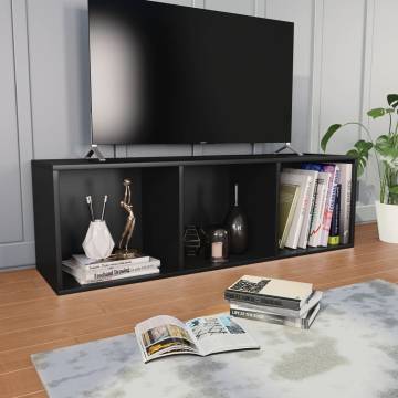 Book CabinetTV Cabinet Black 36x30x114 cm Engineered Wood