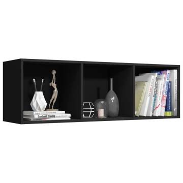 Book CabinetTV Cabinet Black 36x30x114 cm Engineered Wood