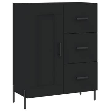 Highboard Black 69.5x34x180 cm Engineered Wood