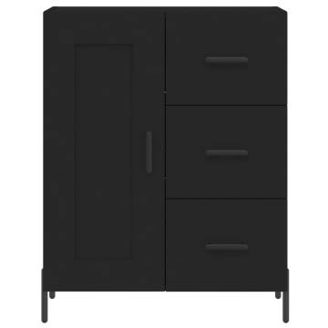 Highboard Black 69.5x34x180 cm Engineered Wood