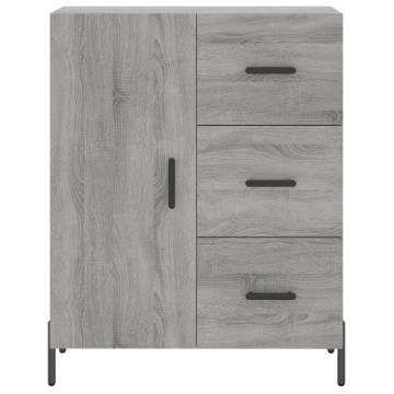 Highboard Grey Sonoma 69.5x34x180 cm Engineered Wood