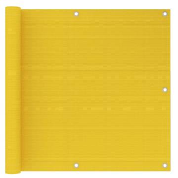 Balcony Screen Yellow 90x300 cm HDPE