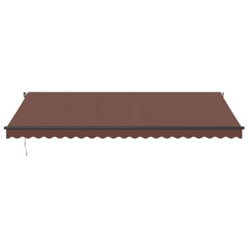 Manual Retractable Awning Brown 500x350 cm