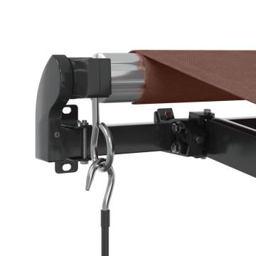 Manual Retractable Awning Brown 500x350 cm