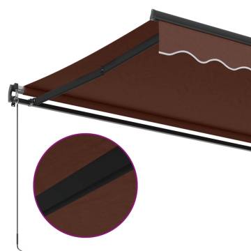 Manual Retractable Awning Brown 500x350 cm