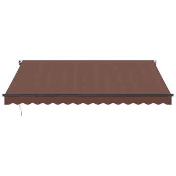 Manual Retractable Awning Brown 400x300 cm