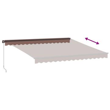 Manual Retractable Awning Brown 400x300 cm