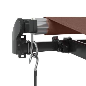 Manual Retractable Awning Brown 400x300 cm