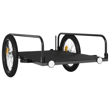 Bike Trailer Black 135x70x37 cm Iron