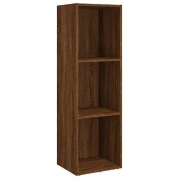 Book CabinetTV Cabinet Brown Oak 36x30x114 cm Engineered Wood