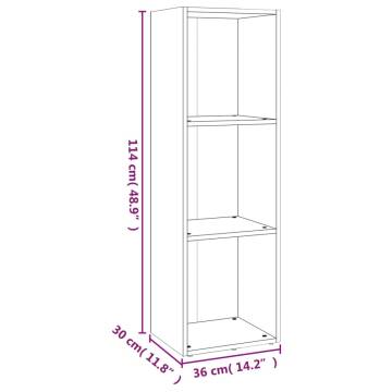 Book CabinetTV Cabinet Brown Oak 36x30x114 cm Engineered Wood