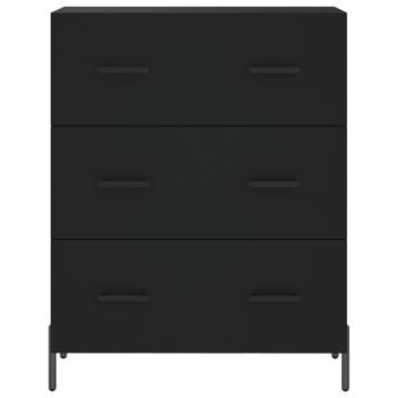 Highboard Black 69.5x34x180 cm Engineered Wood