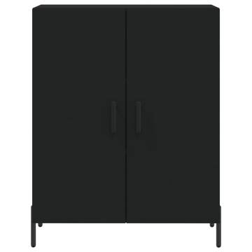 Highboard Black 69.5x34x180 cm Engineered Wood