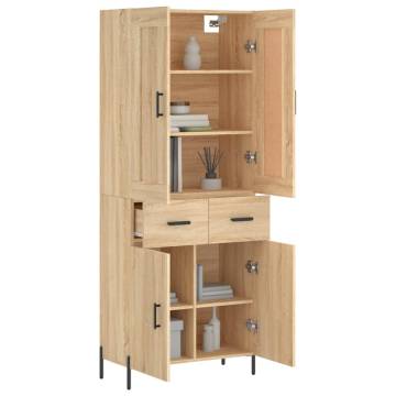 Highboard Sonoma Oak 69.5x34x180 cm Engineered Wood