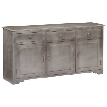 Sideboard Grey 160x40x80 cm Solid Mango Wood