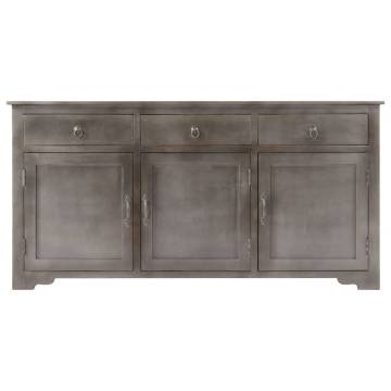 Sideboard Grey 160x40x80 cm Solid Mango Wood