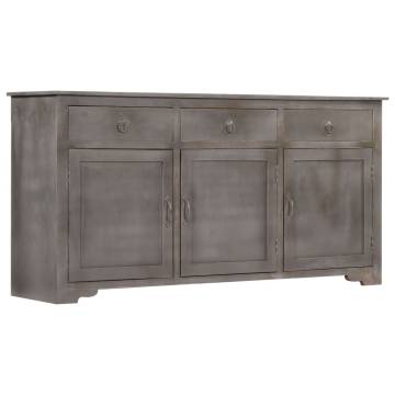 Sideboard Grey 160x40x80 cm Solid Mango Wood