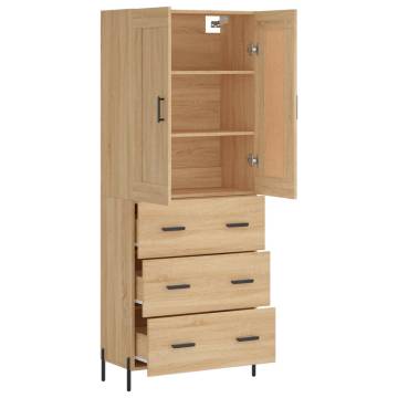 Highboard Sonoma Oak 69.5x34x180 cm Engineered Wood