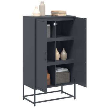 Highboard Anthracite 68.5x38.5x123.5 cm Steel