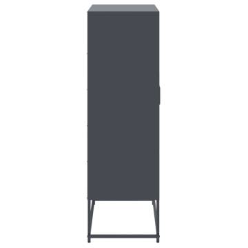 Highboard Anthracite 68.5x38.5x123.5 cm Steel