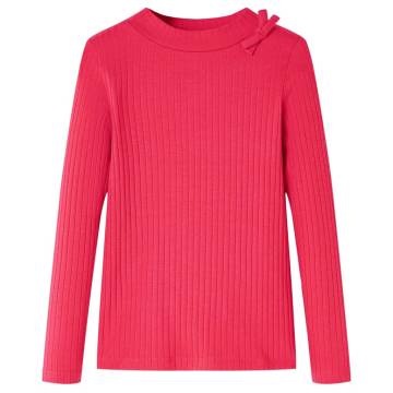 Kids' T-shirt with Long Sleeves Bright Pink 140