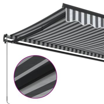 Manual Retractable Awning Anthracite and White 600x350 cm