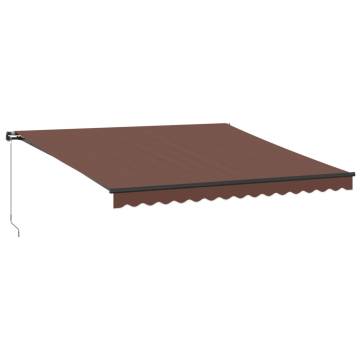 Manual Retractable Awning Brown 400x350 cm