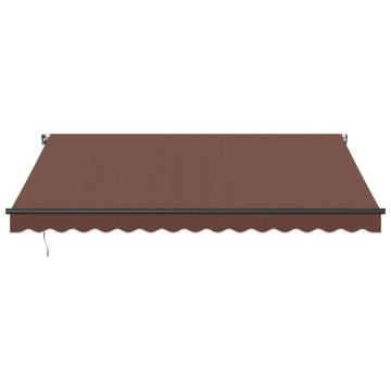 Manual Retractable Awning Brown 400x350 cm