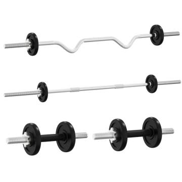 Barbell and Dumbbell with Plates 60 kg Cast Iron