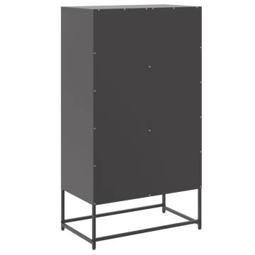 Highboard Black 68.5x38.5x123.5 cm Steel