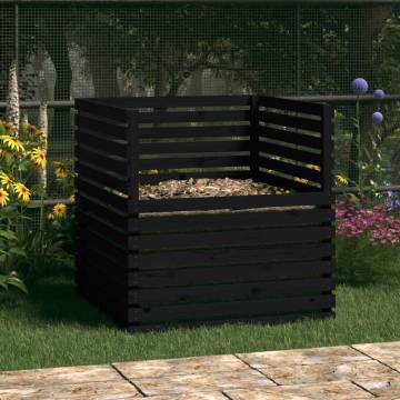 Composter Black 100x100x102 cm Solid Wood Pine