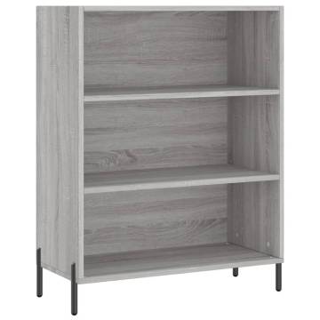 Highboard Grey Sonoma 69.5x34x180 cm Engineered Wood