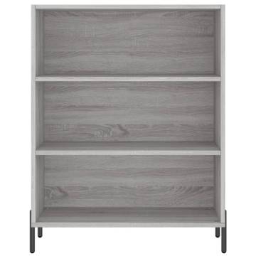 Highboard Grey Sonoma 69.5x34x180 cm Engineered Wood