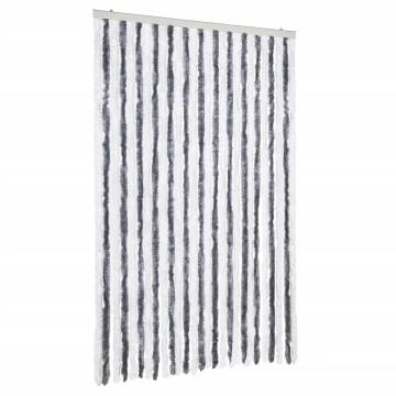 Insect Curtain Grey and White 118x220 cm Chenille