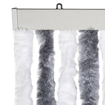 Insect Curtain Grey and White 118x220 cm Chenille