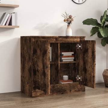 Sideboard Smoked Oak 70x35.5x67.5 cm Engineered Wood