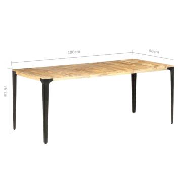 Dining Table 180x90x76 cm Solid Mango Wood