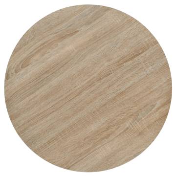 Bistro Table MDF and Steel Round 60x75 cm Oak Colour