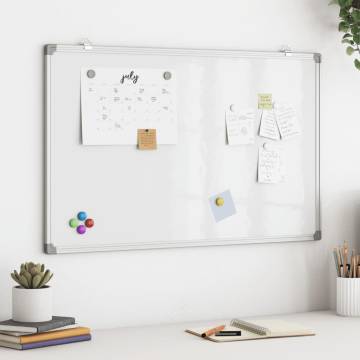 Magnetic Whiteboard 100x60x1.7 cm Aluminium