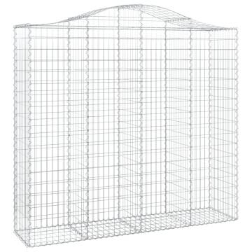 Arched Gabion Baskets 12 pcs 200x50x180200 cm Galvanised Iron