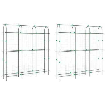 Garden Trellises for Climbing Plants 2 pcs U-Shape Steel