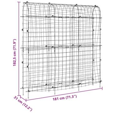 Garden Trellises for Climbing Plants 2 pcs U-Shape Steel